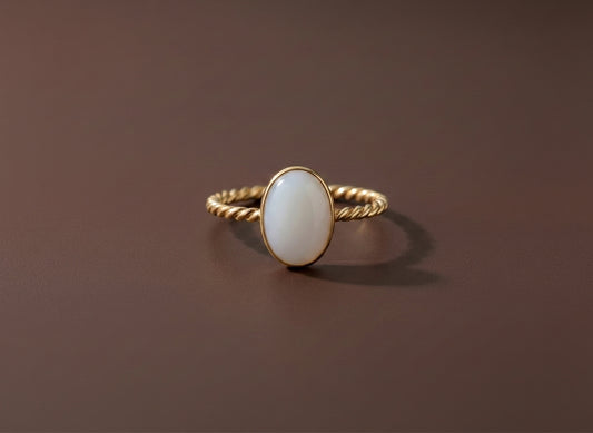 Bague Torsadée Lait Maternel — Bijou Artisanal Gold Filled 14K | Chérinel