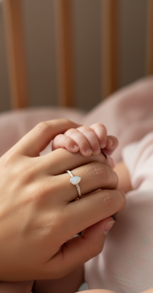 Bague Goutte Simple Argent - Bijou Minimaliste Élégant