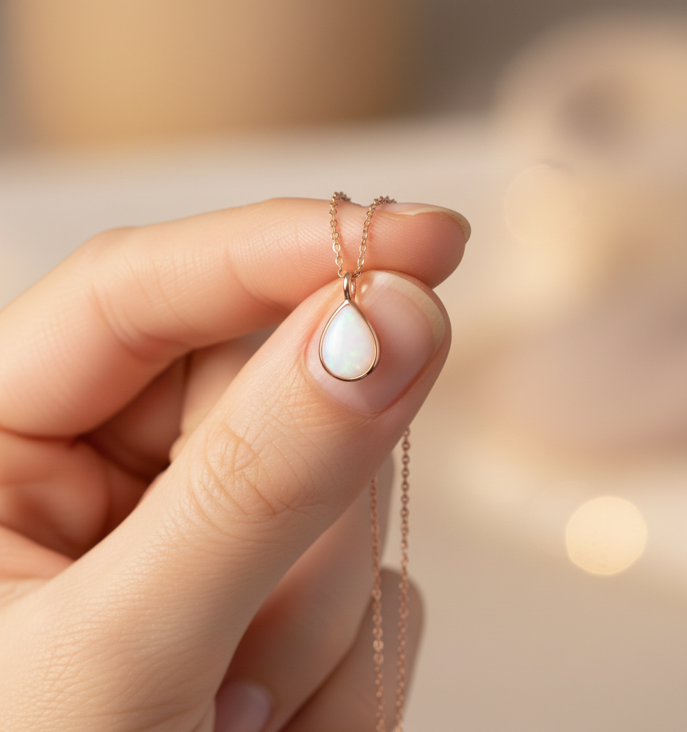 Pendentif Lait Maternel Goutte Élégant - Or Argent Rose - Bijou Minimaliste