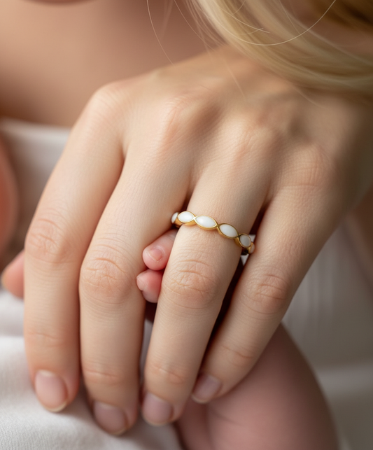 Bague Lait Maternel Eternity Éternité - Bijou Alliance Souvenir