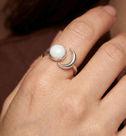 Coffret Duo Le Lien Éternel Mère-Enfant - Bague Lune & Pendentif Cœur