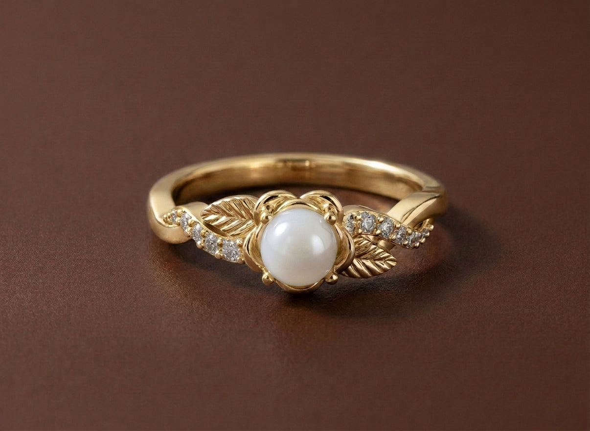 Bague Lait Maternel Rose Perle Lactée — Souvenir Allaitement | Cherinel