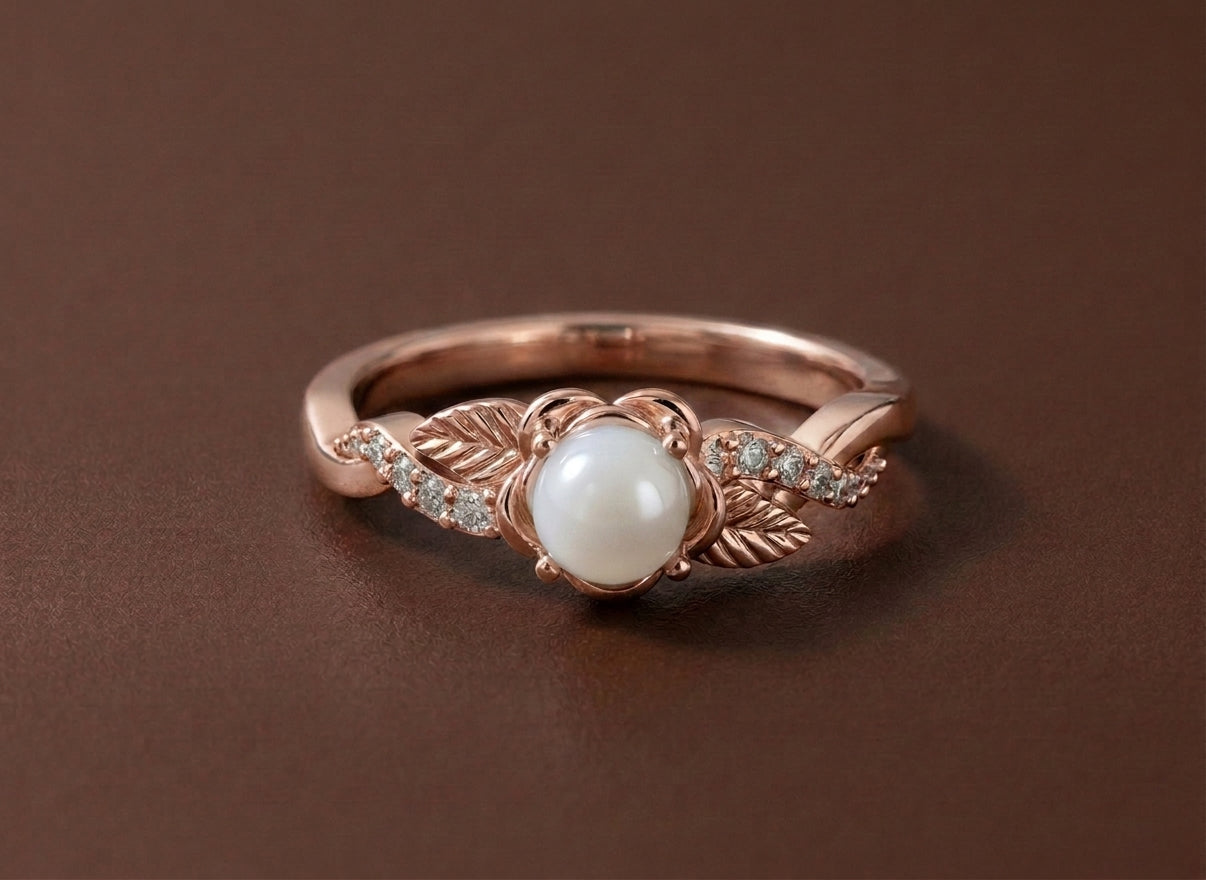 Bague Lait Maternel Rose Perle Lactée — Souvenir Allaitement | Cherinel