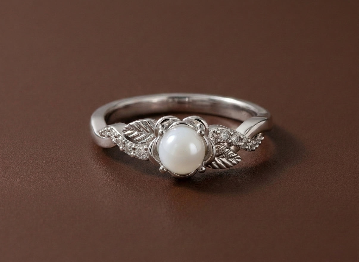 Bague Lait Maternel Rose Perle Lactée — Souvenir Allaitement | Cherinel