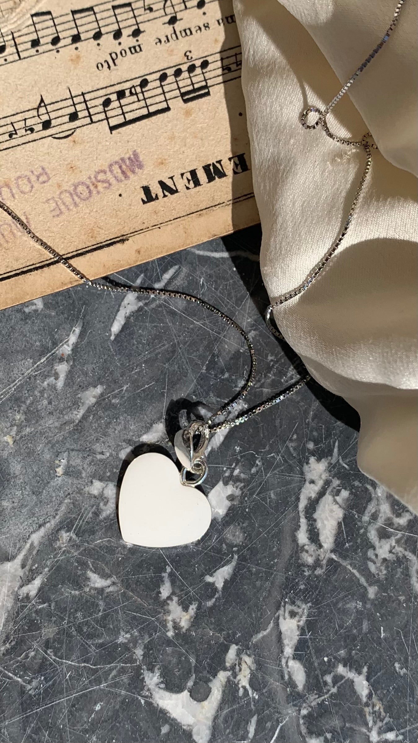 Collier lait maternel coeur simple