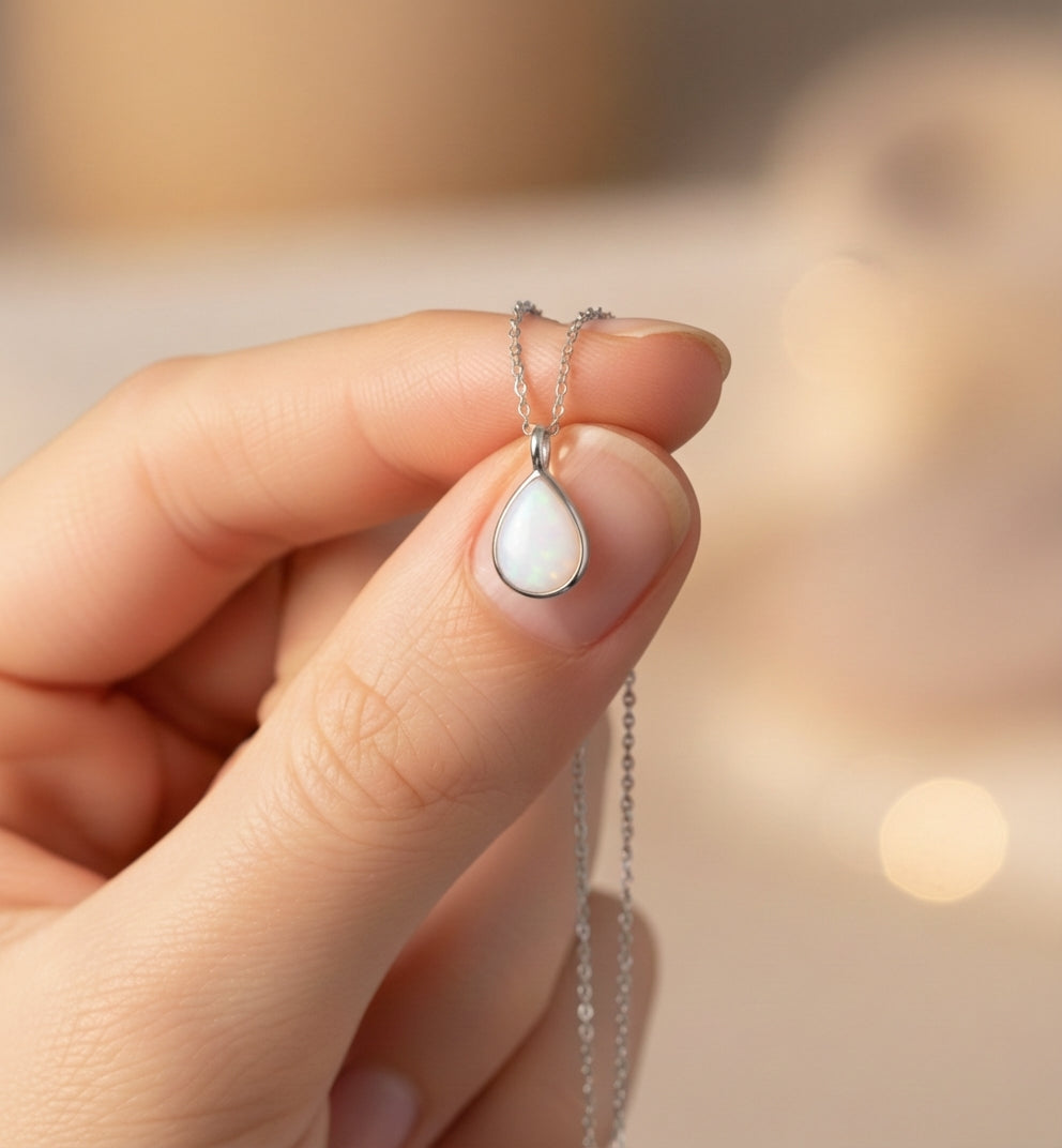 Pendentif Goutte Lactée | Argent 925 & Lait Maternel | Cherinel Suisse