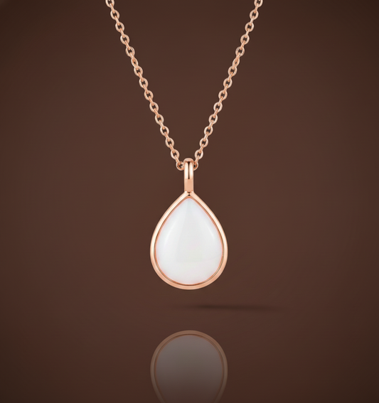 Pendentif Lait Maternel Goutte Élégant - Or Argent Rose - Bijou Minimaliste