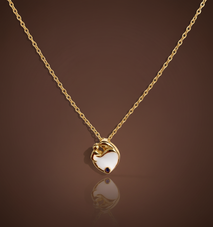 Pendentif Lait Maternel Cœur Naissance - Pierre de Naissance Personnalisée