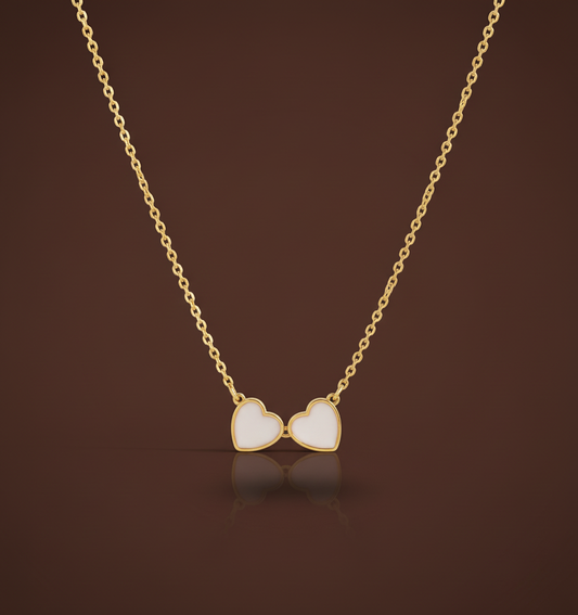 Collier Lait Maternel 2 Cœurs Famille - Bijou Double Cœur Enfants