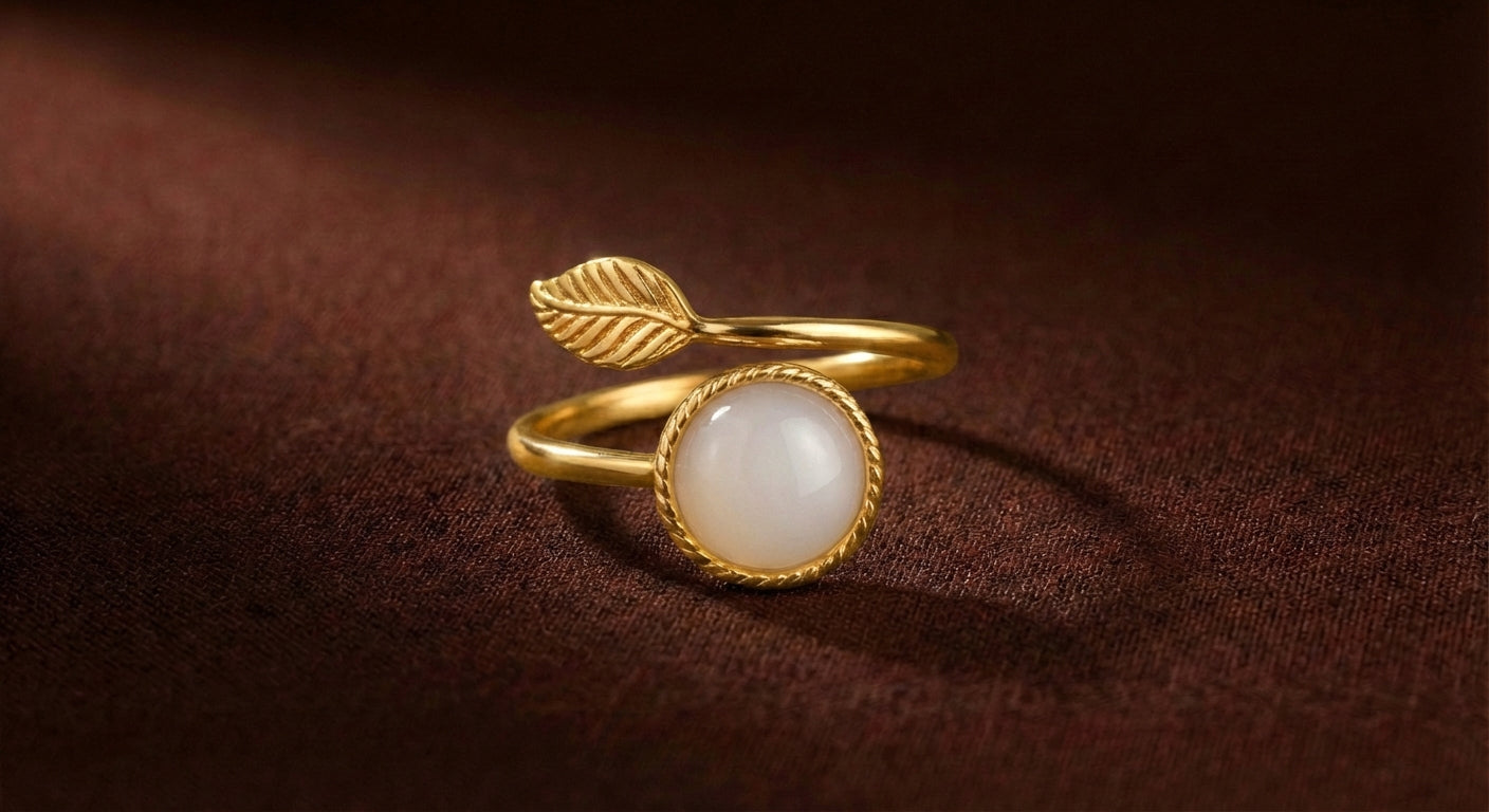 Bague réglable Gold Filled 14K - Bijou Lunette 8mm Artisanal