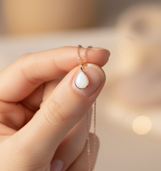 Pendentif Lait Maternel Goutte Élégant - Or Argent Rose - Bijou Minimaliste