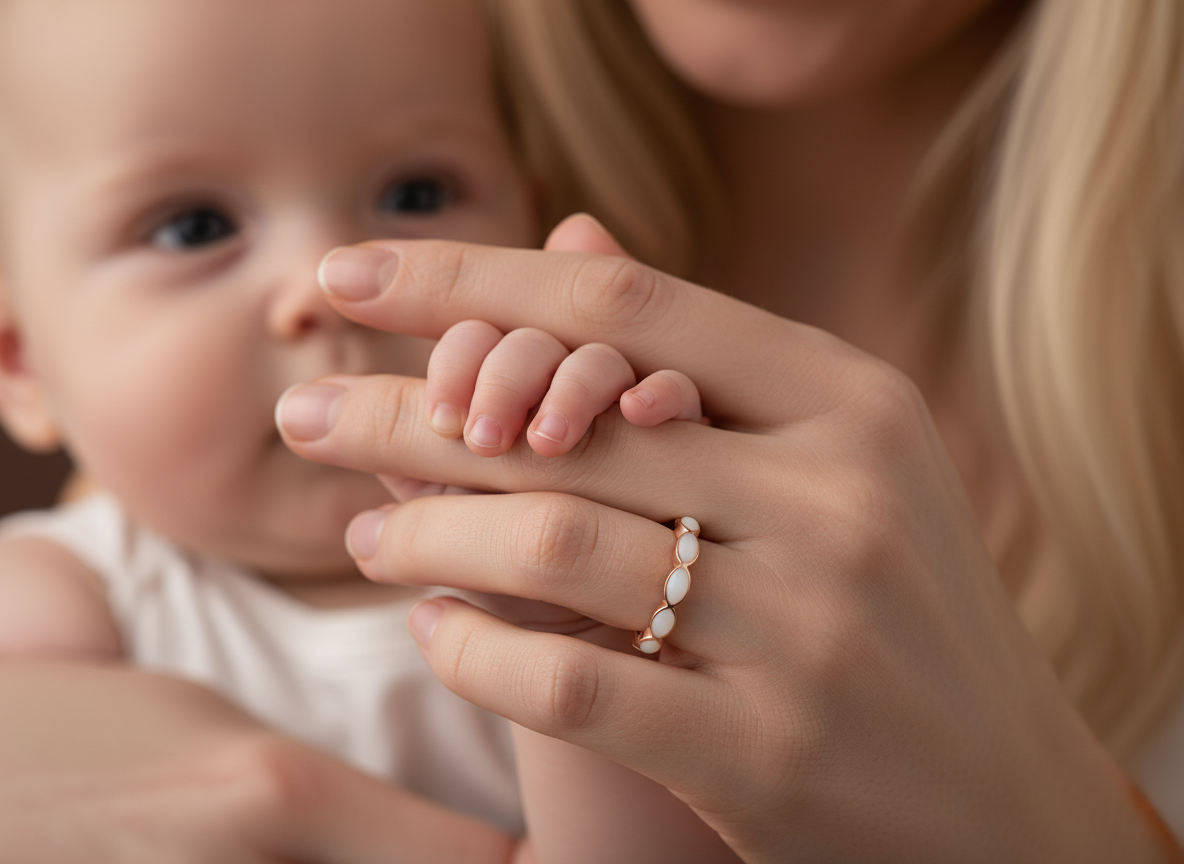 Bague Lait Maternel Eternity Éternité - Bijou Alliance Souvenir