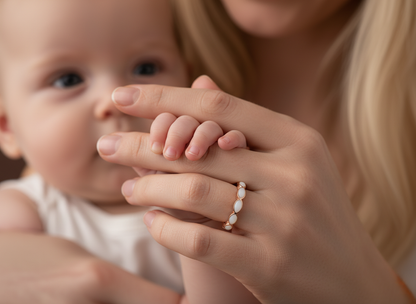 Bague Lait Maternel Eternity Éternité - Bijou Alliance Souvenir