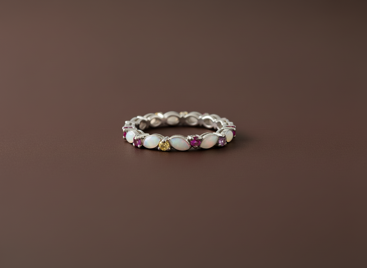 Bague Lait Maternel Emmée Personnalisée - Pierres de Naissance Famille