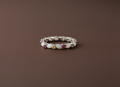 Bague Lait Maternel Emmée Personnalisée - Pierres de Naissance Famille