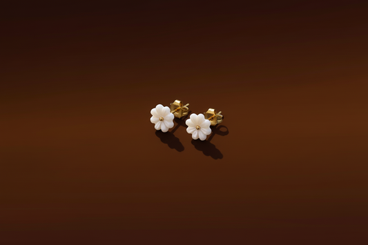 Boucles d'Oreilles Pâquerettes Lait Maternel - Bijou Souvenir Allaitement