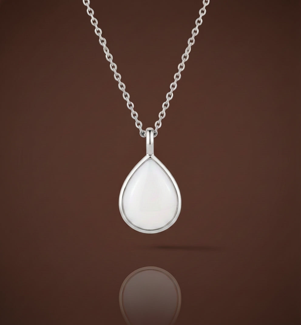 Pendentif Goutte Lactée | Argent 925 & Lait Maternel | Cherinel Suisse