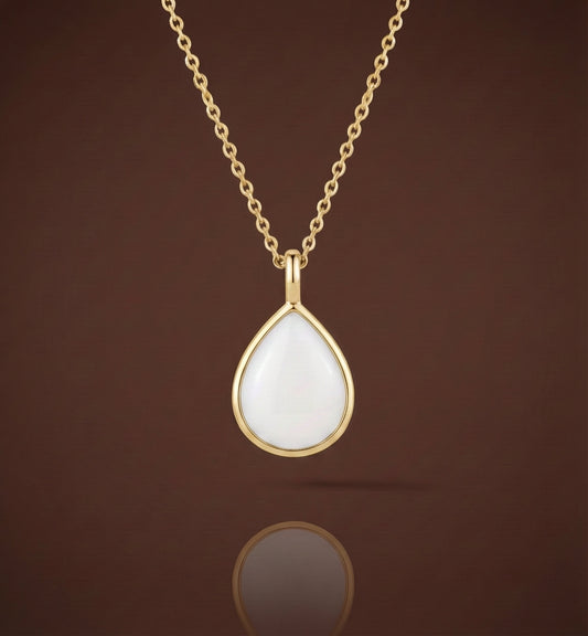 Pendentif Lait Maternel Goutte Or 14k - Bijou Luxe Minimaliste