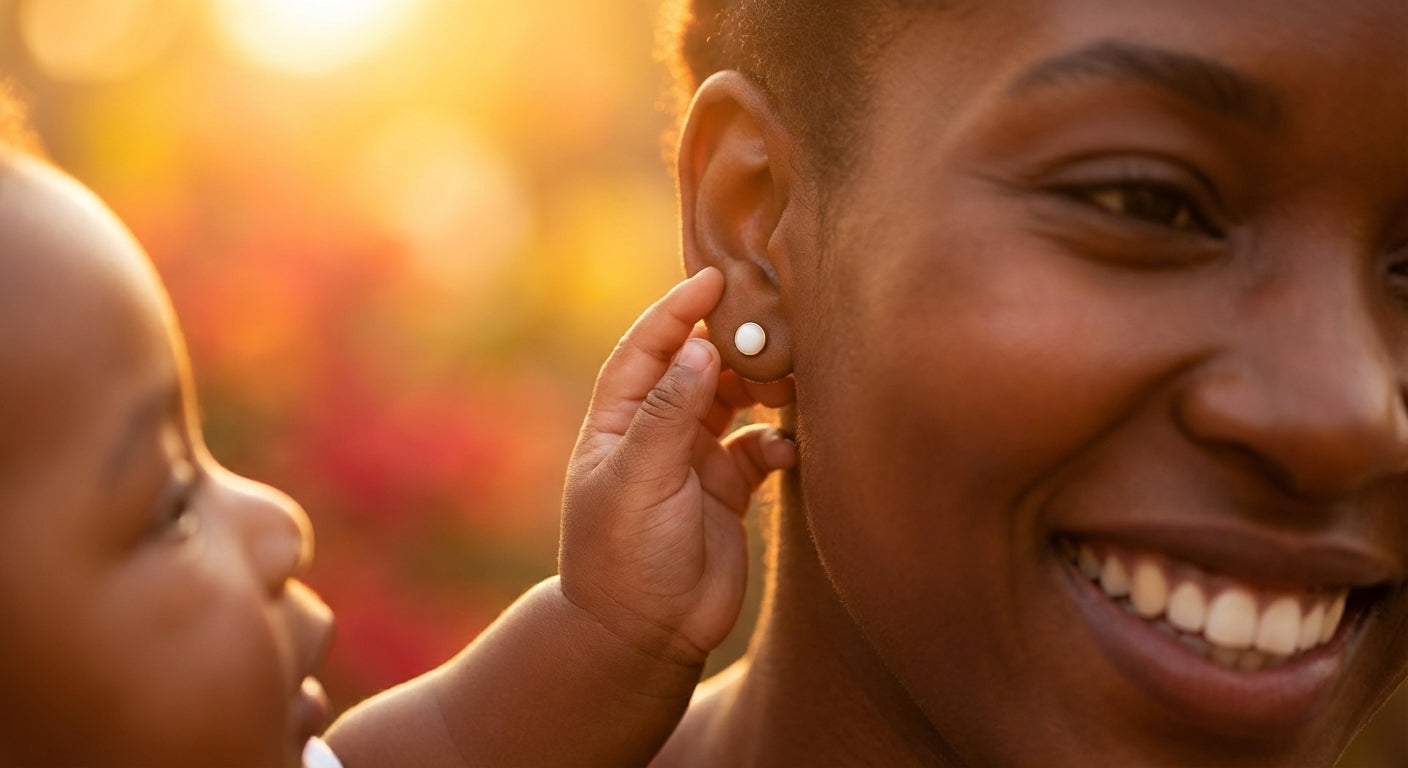 Boucles d'Oreilles Lait Maternel Gold Filled - Bijou Souvenir Allaitement