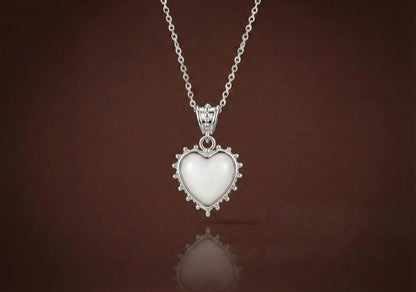 Pendentif Cœur Boho Lait Maternel - Bijou Souvenir Allaitement Artisanal