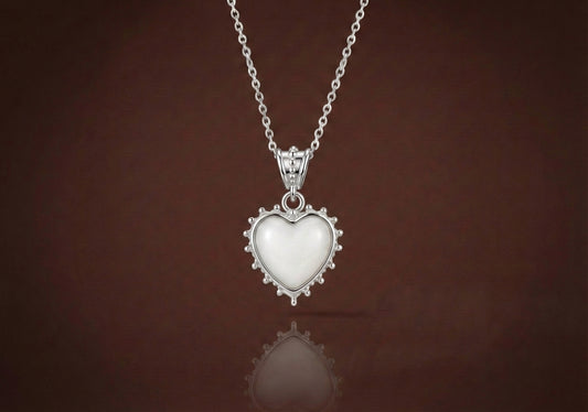 Pendentif Cœur Boho Lait Maternel - Bijou Souvenir Allaitement Artisanal