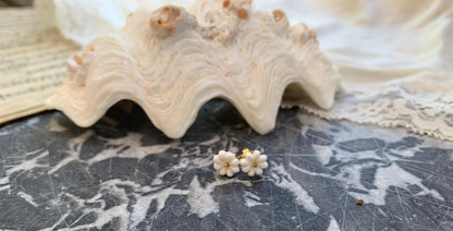 Boucles d'Oreilles Pâquerettes Lait Maternel - Bijou Souvenir Allaitement