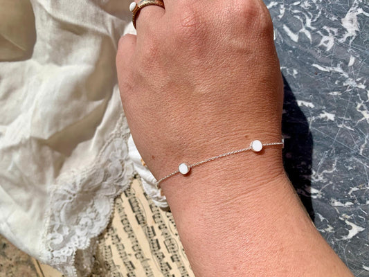 Bracelet Lait Maternel Élégant - Bijou Souvenir Allaitement Artisanal