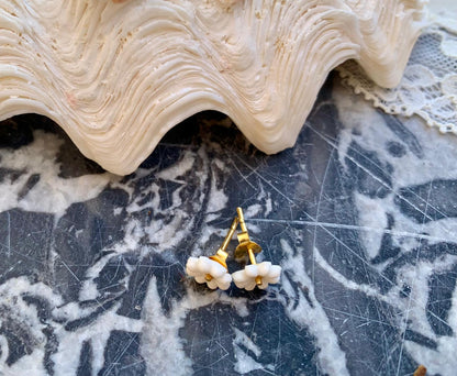 Boucles d'Oreilles Pâquerettes Lait Maternel - Bijou Souvenir Allaitement