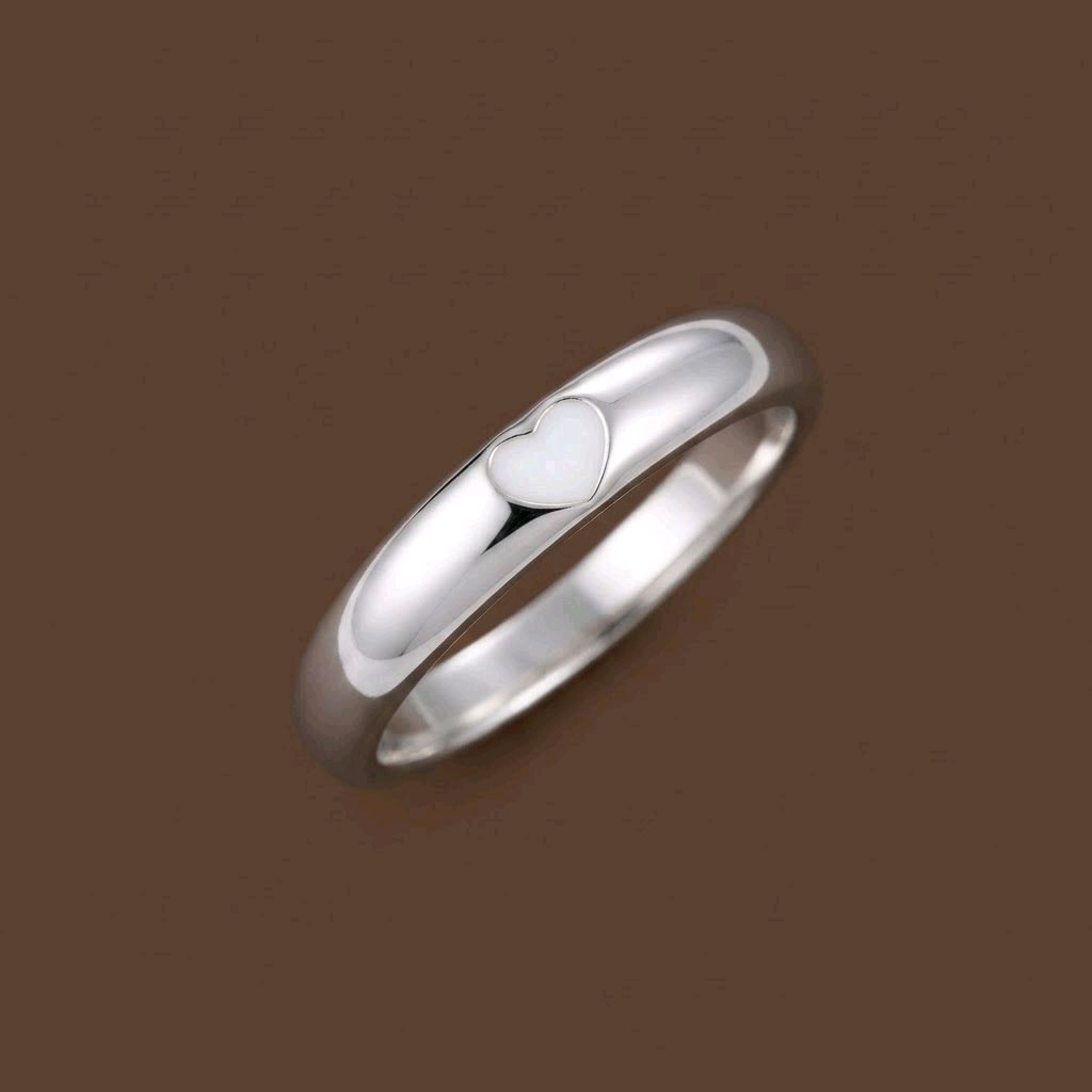 Bague cœur lait maternel simplicité